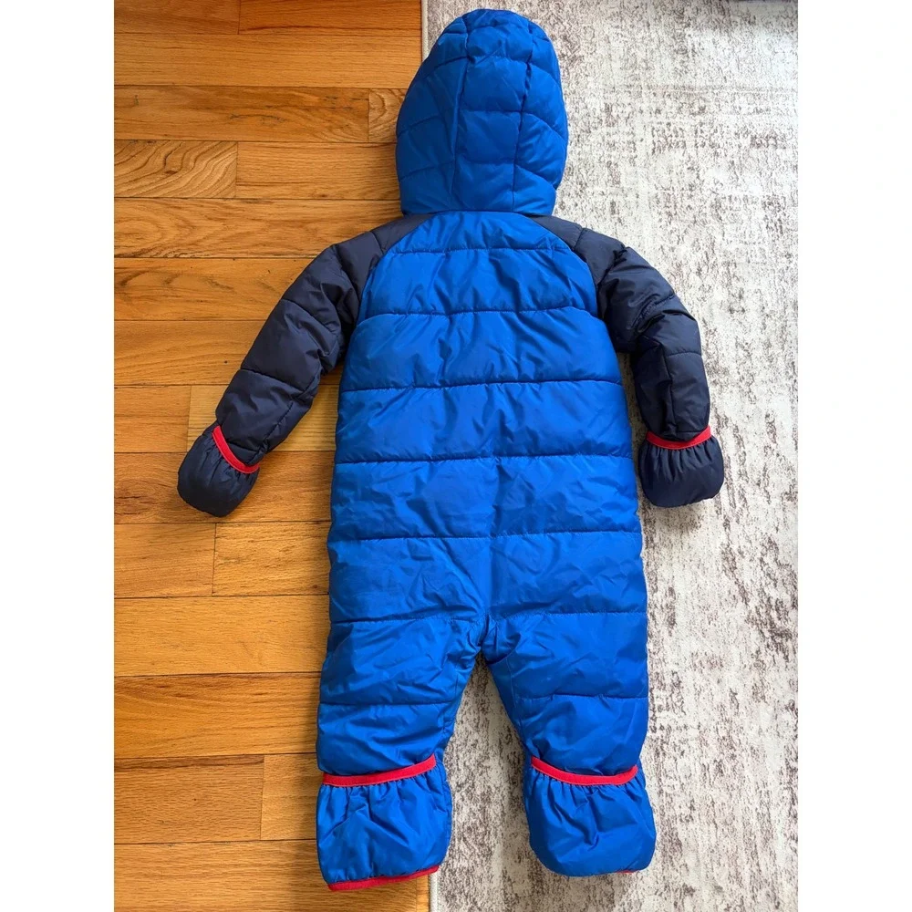 Nike baby puffer snowsuit blue red size 24 months